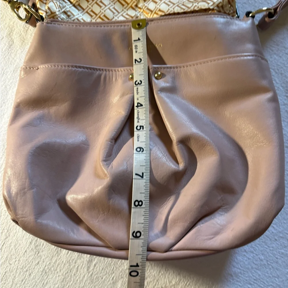 Soft Leather Tignanello Beautiful Soft Pink   Crossbody Bag Gold Hardware